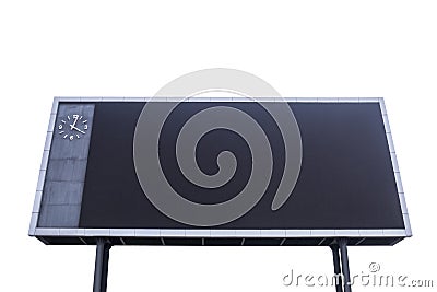Scoreboard with black blank screen for reporting sporting events Stock Photo