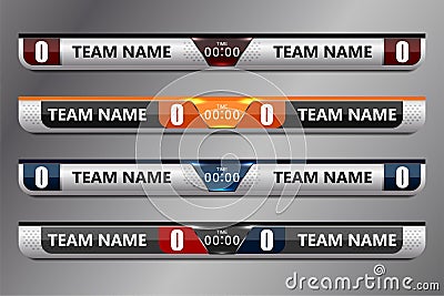 Scoreboard Broadcast Graphic Vector Illustration