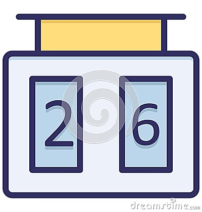 Scoreboard, Counts Isolated Vector Icon that can be easily modified or edited Vector Illustration