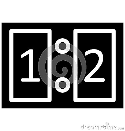 Scoreboard, Counts Vector that can be easily modified or edit Vector Illustration