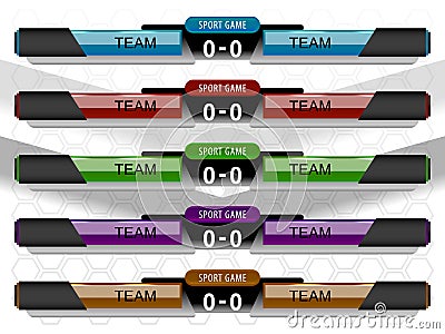 Scoreboard sport game Vector Illustration