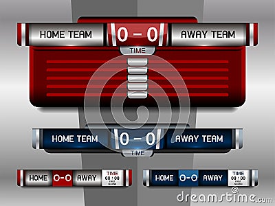 Scoreboard sport template for football and soccer Vector Illustration