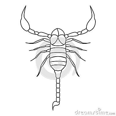 Scorpion icon. Simple element illustration. Scorpion symbol design from Insect collection set. Can be used in web and mobile Cartoon Illustration