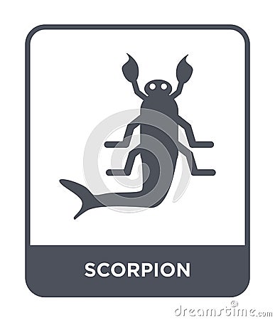 scorpion icon in trendy design style. scorpion icon isolated on white background. scorpion vector icon simple and modern flat Vector Illustration