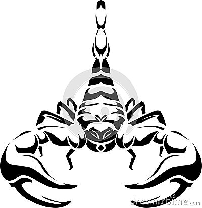 Scorpion Line Art, Shadow Illustration Vector Illustration