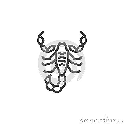 Scorpion line icon Vector Illustration