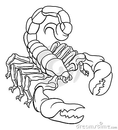 Scorpion Scorpio Zodiac Sign Design Vector Illustration