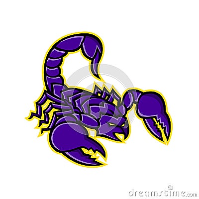 Scorpion With Stinger Mascot Vector Illustration