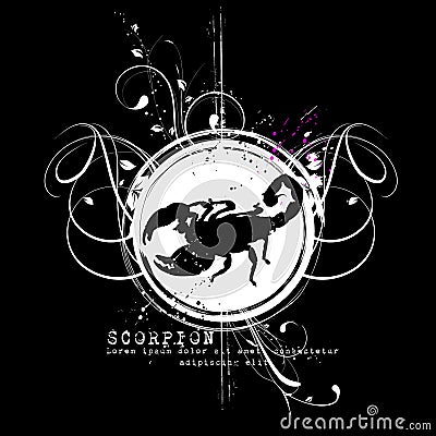 Scorpion t-shirt design Vector Illustration