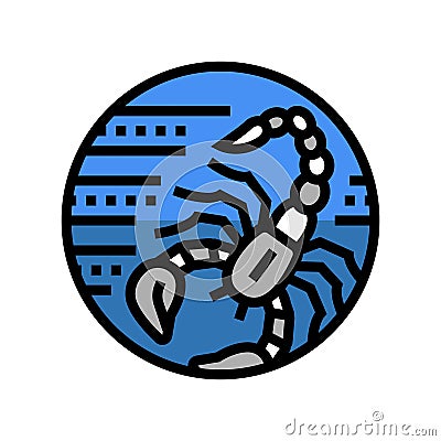 scorpion zodiac color icon vector illustration Vector Illustration