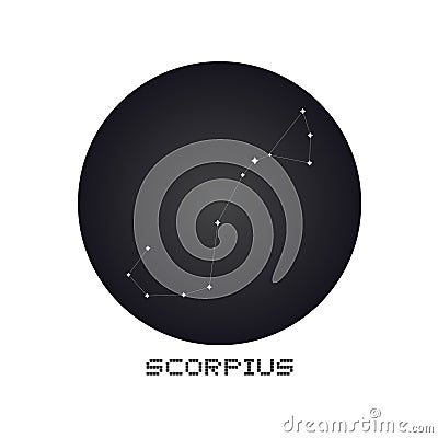 Scorpius constellation Vector Illustration