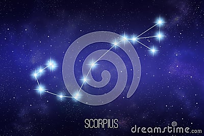 Scorpius zodiac constellation illustration Stock Photo