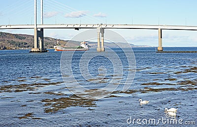 Scot Ranger coming into Port at Inverness. Editorial Stock Photo