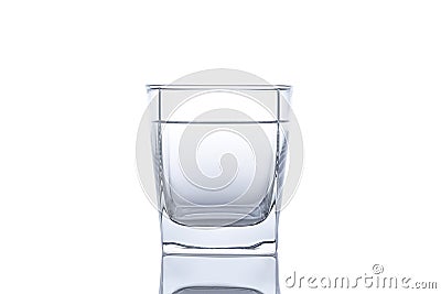 Scotch glass with pure water Stock Photo