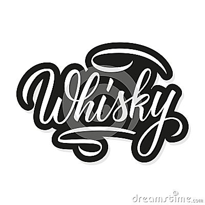 Scotch Whisky handwritten inscription. Calligraphic element for your design. Vector Illustration
