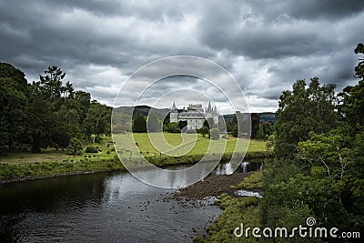 Scotland Castle highlands UK travel rain winter Editorial Stock Photo