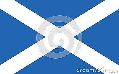 Scotland flag vector graphic. Rectangle Scottish flag illustration. Scotland country flag is a symbol of freedom, patriotism and Vector Illustration