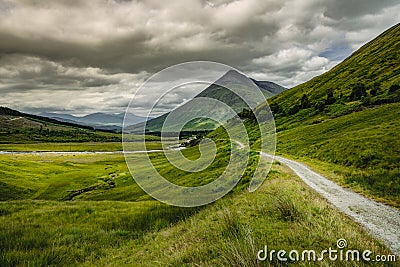 Scotland Highlands Landscape Scenery in Bridge of Orchy Nature T Stock Photo