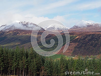 Scotland highlands in Spring Laggan area Stock Photo