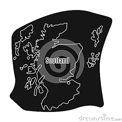 Scotland the map.Scotland is a Country on the world map.Scotland single icon in black style vector symbol stock Vector Illustration