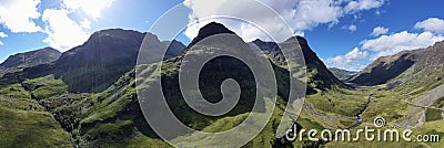 Scotland-Three Sister Mountain range in Glencoe Stock Photo