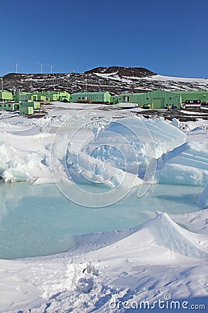 Scott Base, Antarctica Editorial Stock Photo