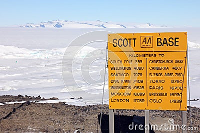 Scott Base, Ross Island, Antarctica Editorial Stock Photo