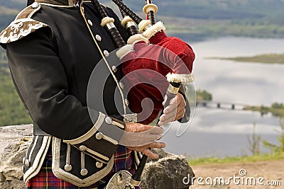 Scottish bagpipes Stock Photo