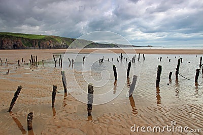 Scottish beach at low tide Stock Photo