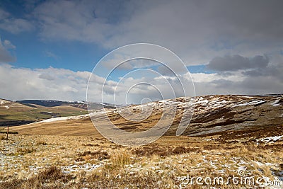 Scottish Landscape Showing Hill Detail With Sky Stock Photo