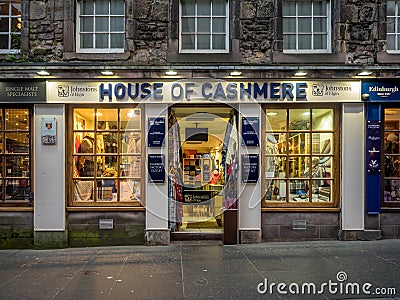 Shops, Royal Mile, Edinburgh Scotland Editorial Stock Photo