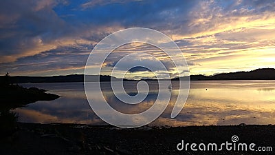 Scottish Sunset across Loch Creran in Argyll and Bute Stock Photo