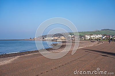 Scottish Town of largs and its North Prom Looking North on the West Coast of Scotland in Warm February Weather Editorial Stock Photo