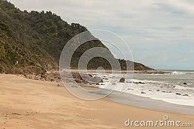 Scotts beach on Heaphy track in Kahurangi National Park Stock Photo