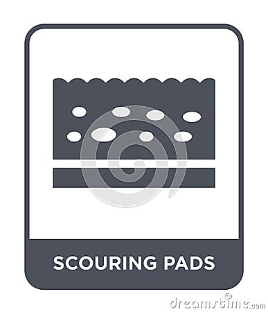 scouring pads icon in trendy design style. scouring pads icon isolated on white background. scouring pads vector icon simple and Vector Illustration