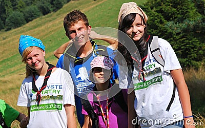 Scouts girls and scouts boy Editorial Stock Photo