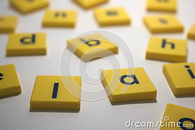 Scrabble pieces Stock Photo