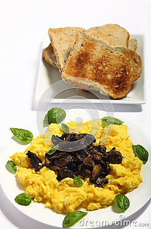 Scrambled egg vertical Stock Photo