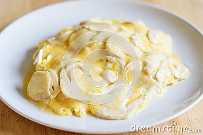 Scrambled eggs Stock Photo