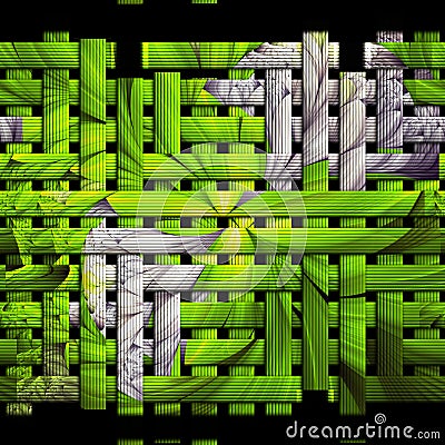 Scrambled weave fractal background Stock Photo