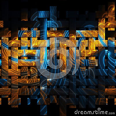 Scrambled weave fractal background Stock Photo