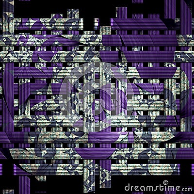 Scrambled weave fractal background Stock Photo