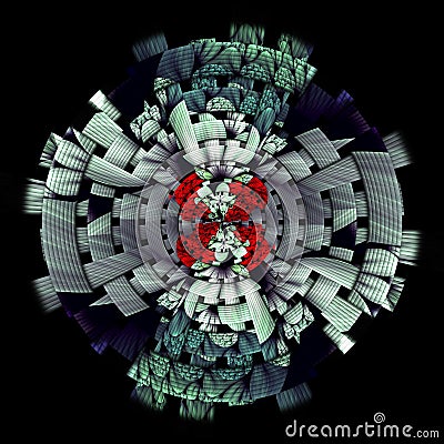 Scrambled weave fractal geometric background Stock Photo