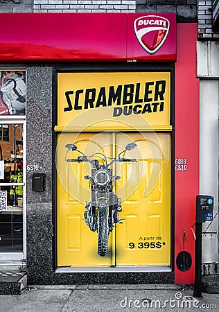 Scrambler Ducati Montreal Editorial Stock Photo