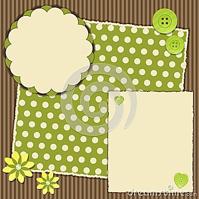 Scrap book layout Vector Illustration