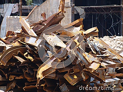 Scrap Dealer`s Delight by the Truck Loads Stock Photo