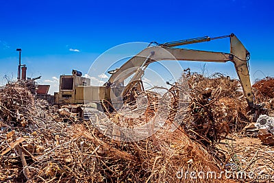 Scrap Metal Crane 3033 Stock Photo