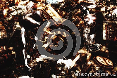 Scrap metals Stock Photo