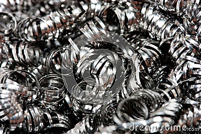 Scrap Metal Shavings Stock Photo