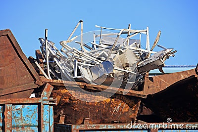 Scrap metal yard Stock Photo